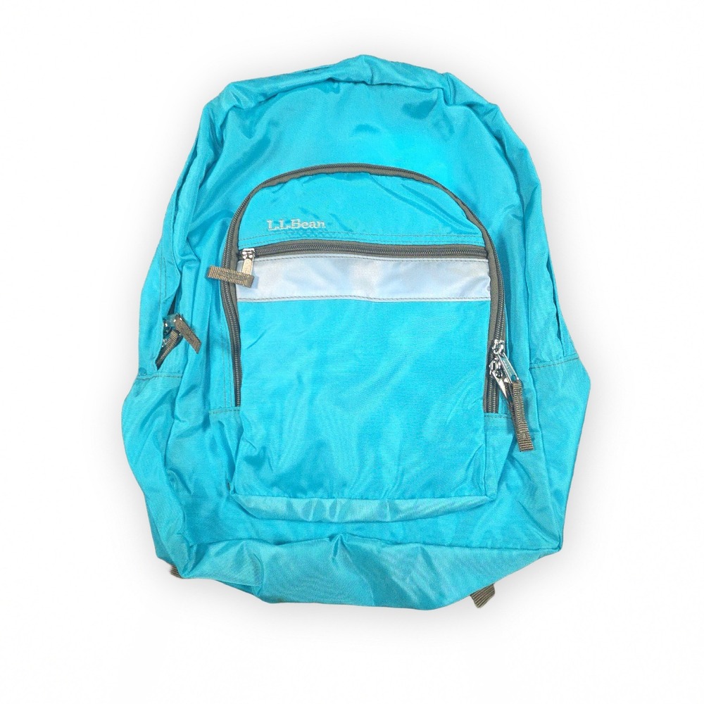 Vintage LL Bean Deluxe Book Pack Backpack Teal Turquoise Eli Lilly Diabetes Camp
